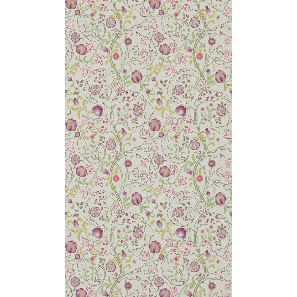 Mary Isobel Wallpaper 214727 by Morris & Co in Wine Linen